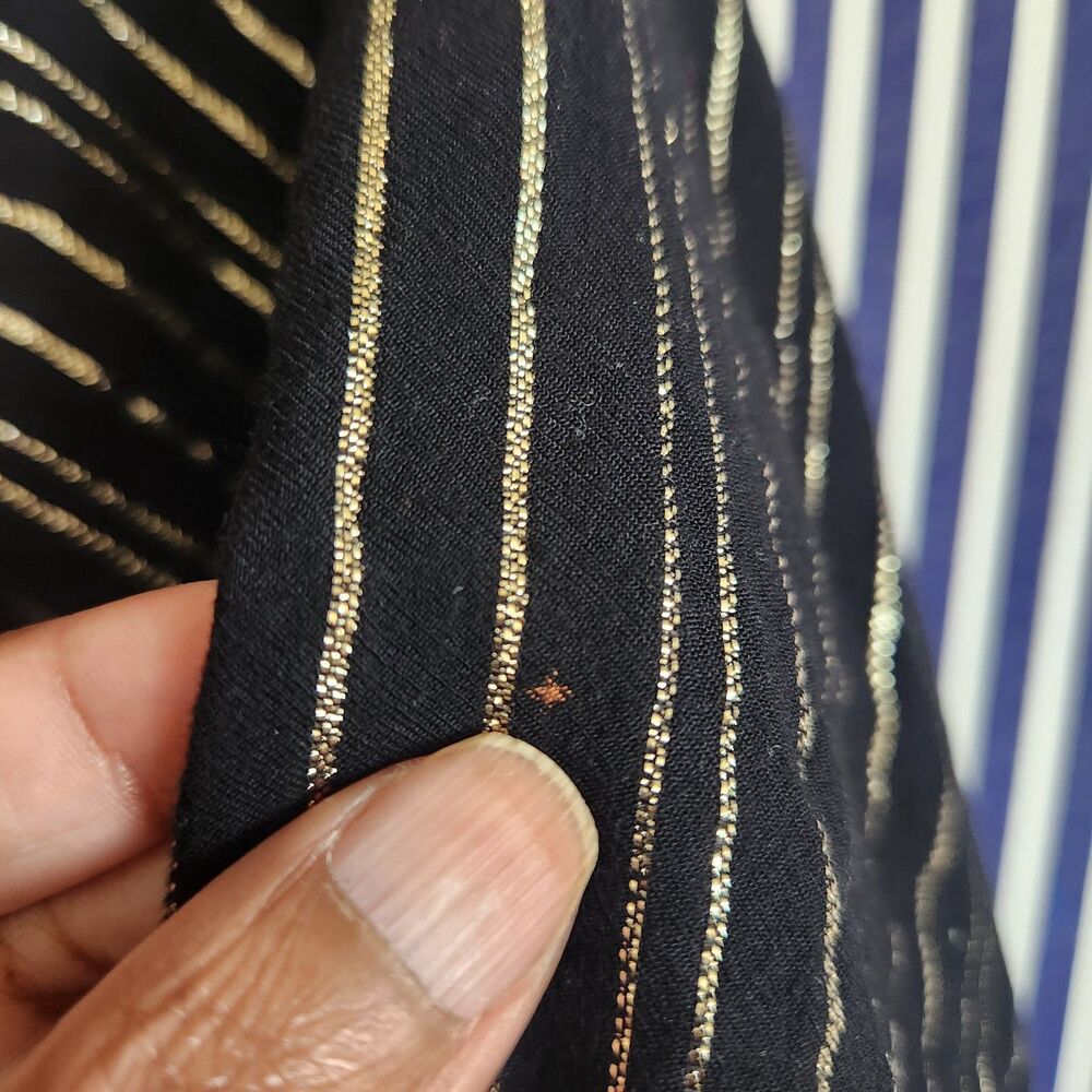 Express Gold Striped ¾ Sleeve Top Size XS - Picture 10 of 10
